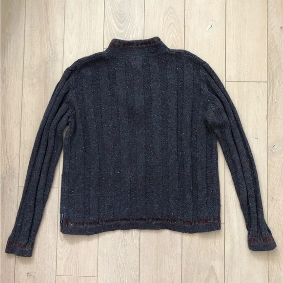 Vintage Woolrich Wool Blend 1/4 Zip Sweater in Indigo Heather Size S - Picture 4 of 11